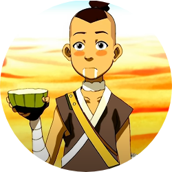 Cartoon person holding half a cactus with water draining from their mouth