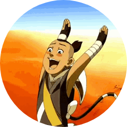 Cartoon person with arms wiggling in the air